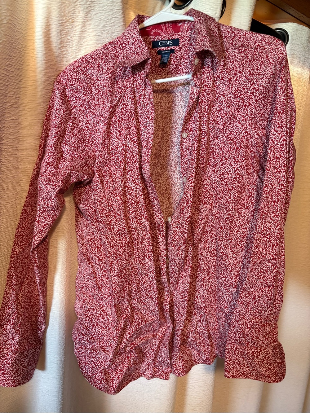 Chaps Red Printed Long-Sleeve Shirt